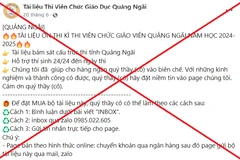 Sở Giáo dục và Đào tạo tỉnh Quảng Ngãi khẳng định đến thời điểm hiện tại, Sở chưa phát hành tài liệu ôn thi cho kỳ thi tuyển dụng giáo viên năm 2024.