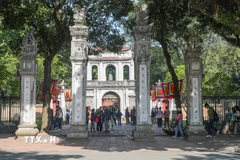 Không khí Hà Nội ở mức trung bình. (Nguồn: TTXVN)