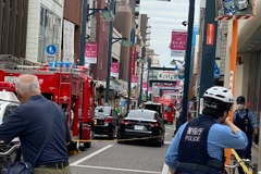 Hiện trường vụ cháy ở Shinagawa (Ảnh: X)