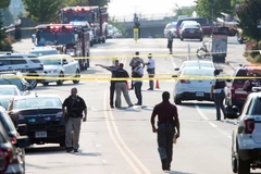 Cảnh sát tại hiện trường vụ nổ súng. (Nguồn: EPA)