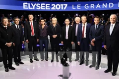 11 ứng cử viên tranh cử Tổng thống đã cùng tham gia cuộc tranh luận trực tiếp trên truyền hình. (Ảnh: EPA/TTXVN)