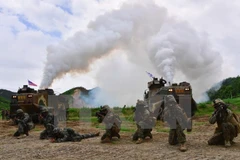 Binh sỹ Mỹ, Hàn Quốc tham gia một cuộc tập trận chung. (Nguồn: AFP/TTXVN)