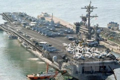 Tàu sân bay USS Carl Vinson. (Nguồn: Kyodo/TTXVN)