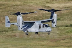 Máy bay MV-22 Osprey của quân đội Mỹ. (Nguồn: Kyodo/TTXVN) 