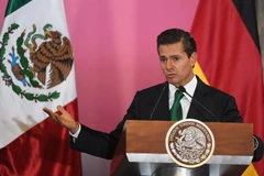 Tổng thống Mexico Enrique Pena Nieto trong bài phát biểu tại Mexico City ngày 9/6. AFP/TTXVN 