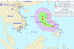 Đường đi và vị trí cơn bão. (Nguồn: nchmf.gov.vn)