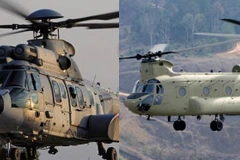 Máy bay trực thăng H225M và CH47-F. (Nguồn: US Army)