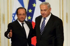 Tổng thống Pháp Francois Hollande và Thủ tướng Isreal Benjamin Netanyehu (Nguồn: Reuters)