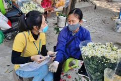 Nhân viên tư vấn cho người lao động tự do tham gia bảo hiểm xã hội tự nguyện. (Ảnh: TTXVN phát)