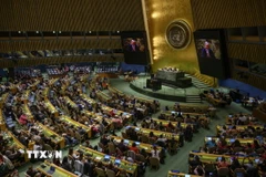 Quang cảnh phiên họp Đại hội đồng Liên hợp quốc ở New York, Mỹ. (Ảnh: AFP/TTXVN)