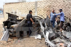 Hiện trường một vụ đánh bom tại Tripoli, Libya. (Nguồn: THX/TTXVN)