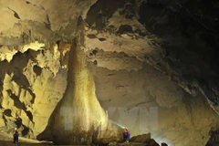 Hang Tối được ví như một "Sơn Đoòng thu nhỏ" trong lòng Phong Nha-Kẻ Bàng. (Ảnh: Minh Đức/TTXVN)