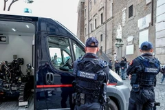 Cảnh sát Italy làm nhiệm vụ tại Rome. (Nguồn: EPA/TTXVN)