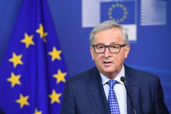Chủ tịch Ủy ban châu Âu Jean-Claude Juncker tại một cuộc họp báo ở Brussels, Bỉ. (Nguồn: AFP/TTXVN)