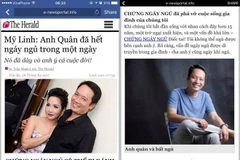 Giả mạo ca sỹ Mỹ Linh nhằm quảng cáo để bán thuốc xịt chống ngáy ngủ. (Nguồn: Chụp màn hình)