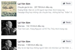 Nhiều tài khoản, Fanpage giả mạo MC-nhà báo nổi tiếng Lại Văn Sâm. (Nguồn: Chụp màn hình)