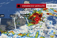 Bão Jangmi đang hoạt động trên khu vực miền Nam Philippines
