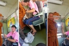 Nhà sư Thái Lan tát người ngoại quốc trên tàu hỏa gây phản cảm