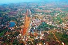 Thị trấn Sen Monorom thuộc tỉnh Mondulkiri nhìn từ trên cao. (Nguồn: phnompenhpost.com)