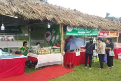 Các gian hàng tại Festival văn hóa truyền thống Việt 2019. (Ảnh: Khánh Vy/TTXVN phát) 