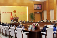Phiên họp thứ 32 của Ủy ban Thường vụ Quốc hội khoá XIV. (Ảnh: Nguyễn Dân/TTXVN)