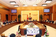 Phiên họp thứ 32 của Ủy ban Thường vụ Quốc hội khóa XIV. (Ảnh: Trọng Đức/TTXVN)