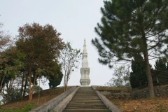 Công trình tháp Mường Và tại Sơn La. (Ảnh: Nguyễn Chiến/TTXVN)