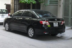 Chiếc ô tô bị bỏ lại. (Ảnh: Cơ quan điều tra cung cấp)