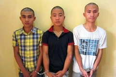 Các đối tượng tại cơ quan điều tra (Ảnh: Cơ quan điều tra cung cấp)