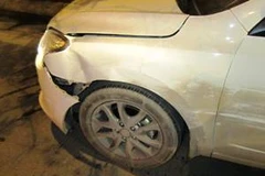 Chiếc xe gây tai nạn (Ảnh: Sơn Bách/Vietnam+)