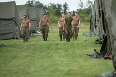 Binh sỹ Canada tại Cornwall, Ontario ngày 19/8/2017.(Nguồn: AFP/TTXVN.)