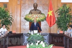 Thủ tướng Nguyễn Xuân Phúc phát biểu tại buổi làm việc. (Ảnh: Thống Nhất/TTXVN)