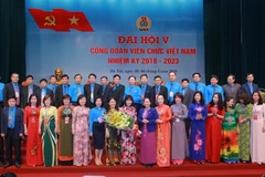 Lễ ra mắt Ban chấp hành Công đoàn Viên chức Việt Nam khóa V, nhiệm kỳ 2018-2023. (Ảnh: TTXVN)