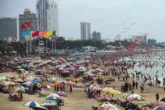 Toàn cảnh Bãi Sau,thành phố Vũng Tàu. (Ảnh: Đoàn Mạnh Dương/TTXVN)