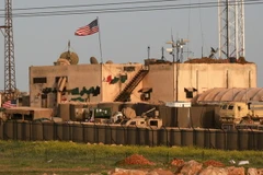 Một căn cứ quân sự của Mỹ ở làng al-Asaliyah, giữa thành phố Aleppo và thị trấn Manbij, Syria ngày 2/4. (Nguồn: AFP/TTXVN)