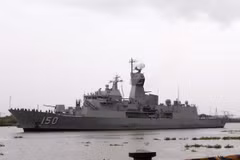 Tàu HMAS Anzac cập Cảng Thành phố Hồ Chí Minh năm 2016. (Ảnh: Thanh Vũ/TTXVN)