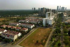 Một góc khu đô thị Phú Mỹ Hưng nhìn từ trên cao. (Ảnh: An Hiếu/TTXVN)