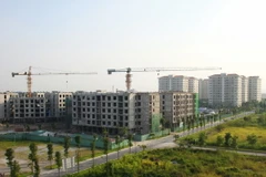 Một góc dự án nhà ở thu nhập thấp Đặng Xá, huyện Gia Lâm (giai đoạn 2). (Ảnh: Tuấn Anh/TTXVN)
