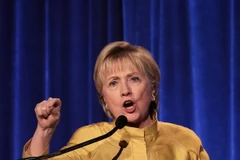 Bà Hillary Clinton trong một sự kiện ở New York ngày 20/4/2017. (Nguồn: AFP/TTXVN)