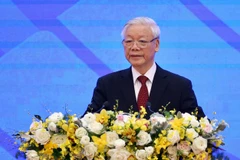Tổng Bí thư, Chủ tịch nước Nguyễn Phú Trọng phát biểu chào mừng tại Lễ khai mạc Hội nghị Cấp cao ASEAN lần thứ 37. (Ảnh: Dương Giang/TTXVN)