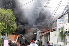 Hiện trường một vụ cháy. Ảnh minh họa. (Ảnh: Lê Sen/TTXVN)