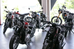 Đầu năm 2019, Triumph Hà Nội cũng đã giới thiệu tới khác hàng các dòng xe Scrambler 1200 XC, Scrambler 120 XE và Speed Twin 1200. (Ảnh: Minh Sơn/Vietnam+)
