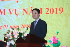 Bộ trưởng Bộ Thông tin và Truyền thông Nguyễn Mạnh Hùng. (Ảnh: Minh Sơn/Vietnam+)