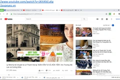 Các nhãn hàng quảng cáo trong những clip có nội dung phản động, xuyên tạc, chống phá Nhà nước . (Ảnh chụp màn hình) 