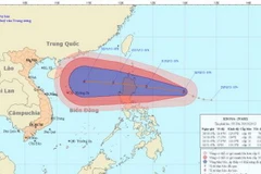 Ảnh đường đi và vị trí cơn bão Krosa. (Nguồn: nchmf.gov.vn)