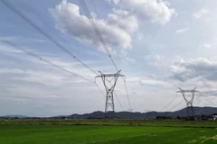 Công suất truyền tải cao trên tuyến đường dây 500 kV Bắc Nam thời gian gần đây thường xuyên tải cao ở mức 2.500 - 2.600 MW, thậm chí có thời điểm tải cao lên tới 2.800 MW (mức tới hạn của hệ thống). Ảnh: Huy Hùng - TTXVN 
