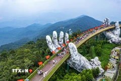 Cầu Cổng Vàng ở Thành phố Đà Nẵng. (Nguồn: TTXVN)