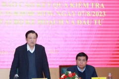 Ông Phan Đình phát biểu chỉ đạo hội nghị. (Ảnh: Phương Hoa/TTXVN)