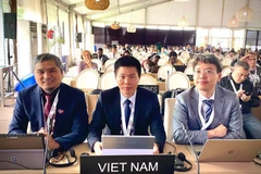 Đoàn Việt Nam tham dự tại phiên họp thứ 18 Ủy ban liên Chính phủ Công ước 2003. (Ảnh: TTXVN phát) 