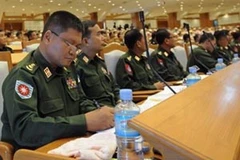 Các sy quan Myanmar. (Nguồn: timeslive.co.za)